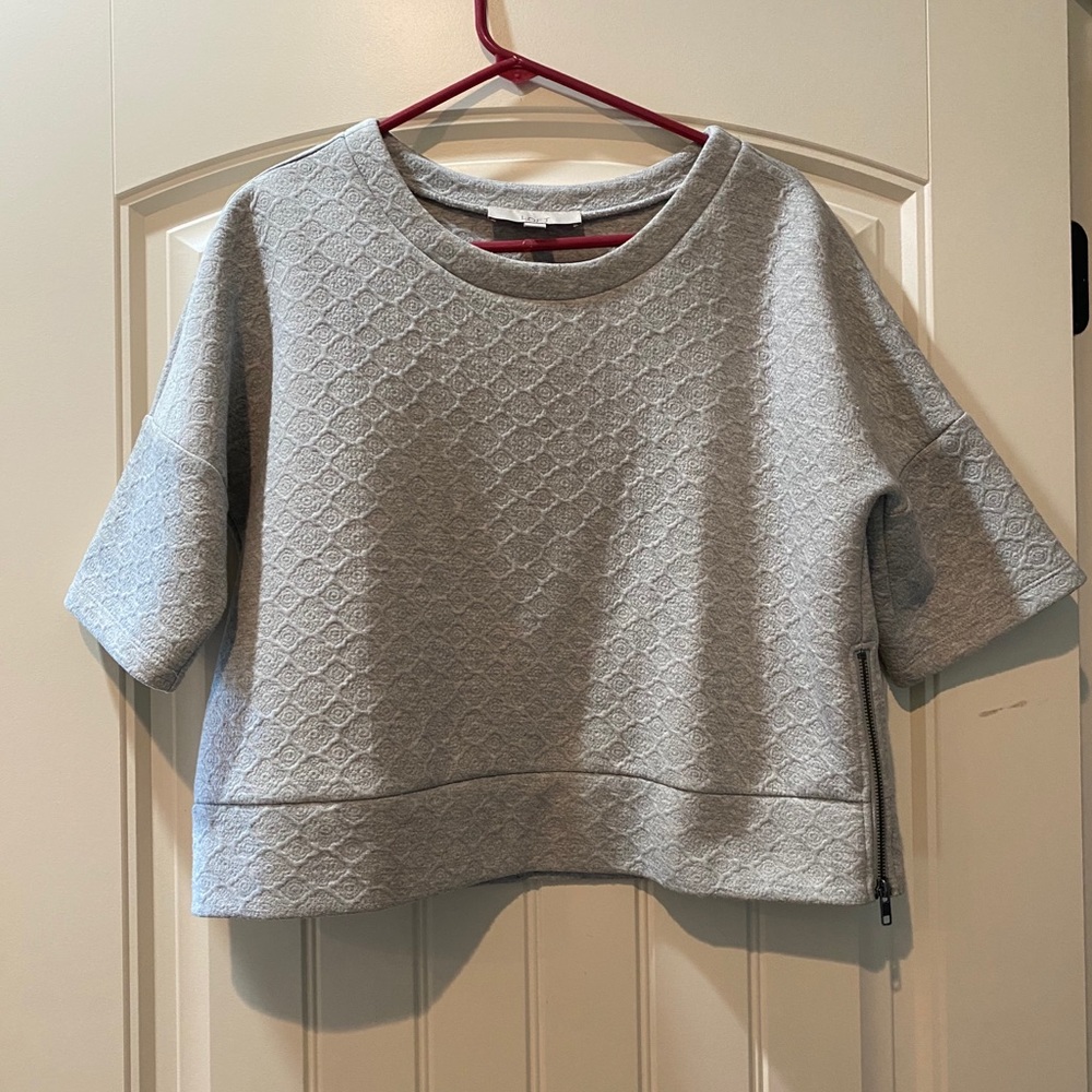 Loft Grey Cropped Shirt